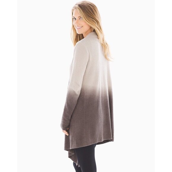 BAREFOOT DREAMS Bamboo Chic Lite Ombre Calypso Wrap Cardigan Stone Cocoa 1X NWT - Picture 3 of 14